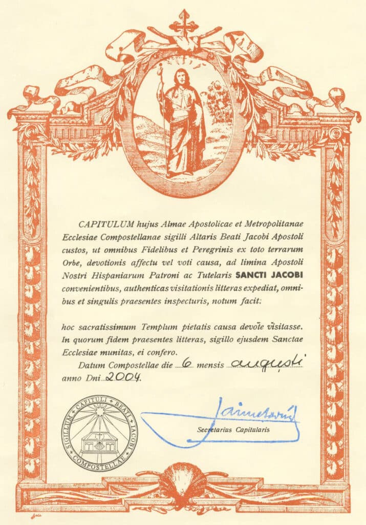 Documento de la "Compostelana"